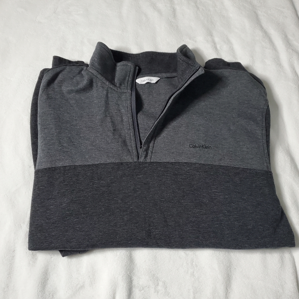 Calvin Klein Grey zip-up long sleeve